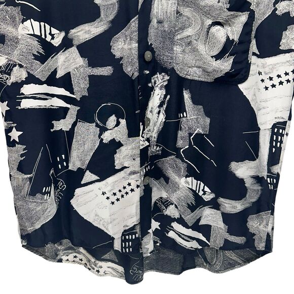 Vintage Haupt Germany Camp Shirt Mens XL Abstract Print Art to Wear Geometric - Picture 3 of 14